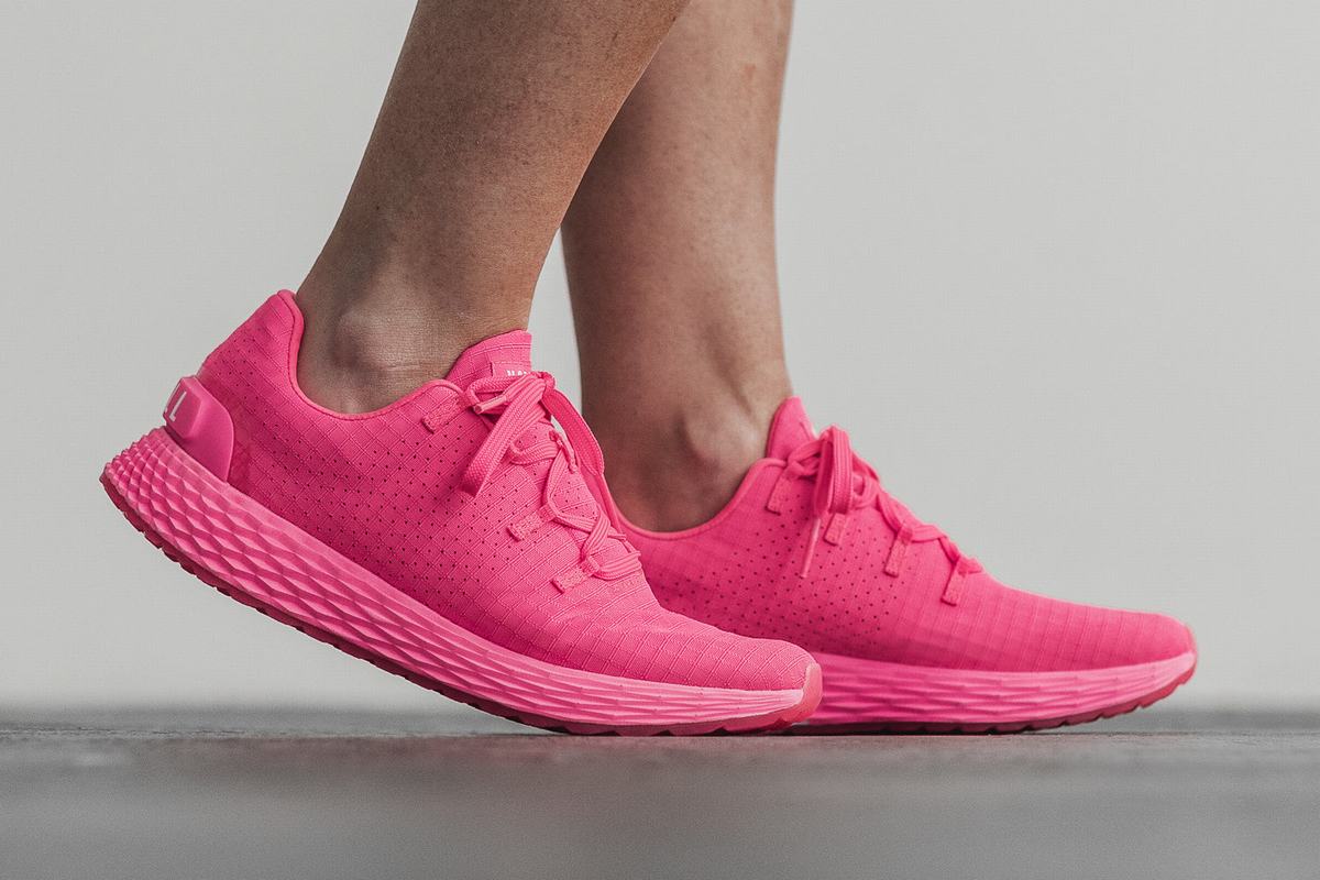 Nobull Neon Ripstop Runner Women's Running Shoes Pink | Australia (VD5961)